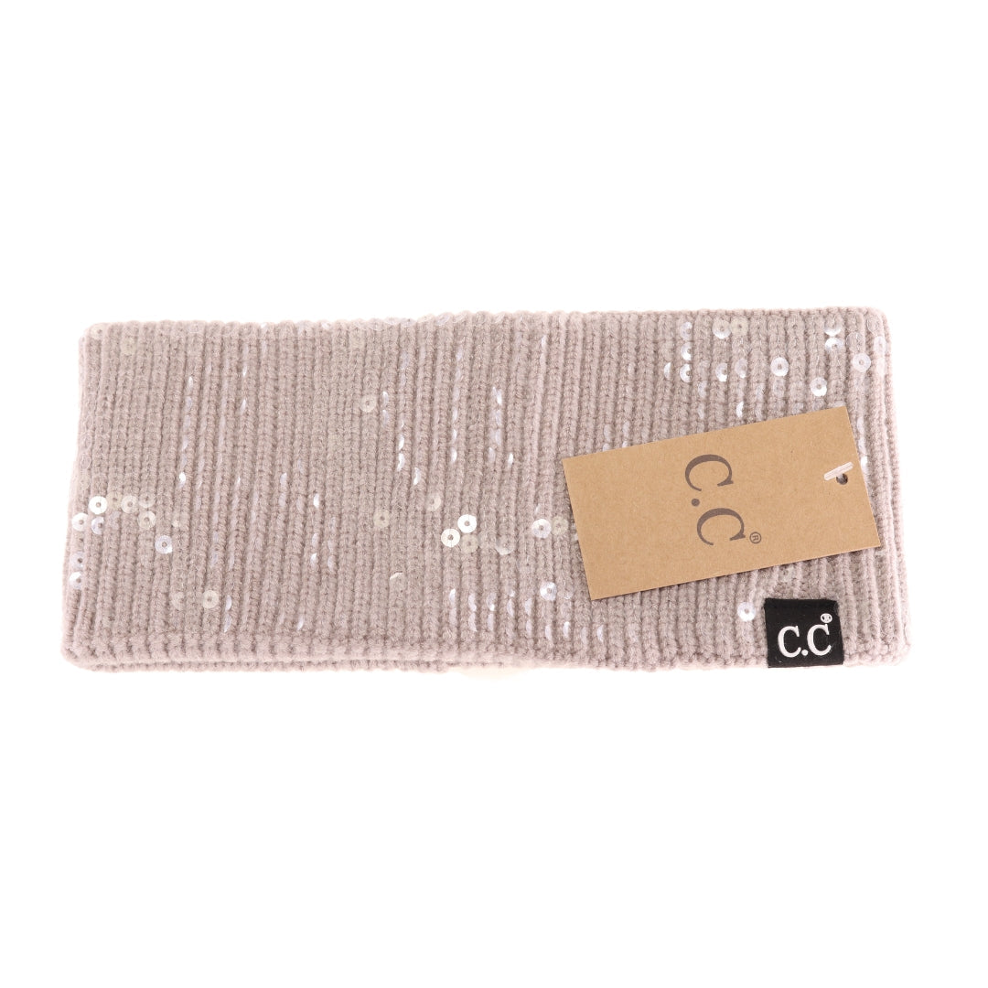 Allover Clear Sequin Head Wrap HWC0044