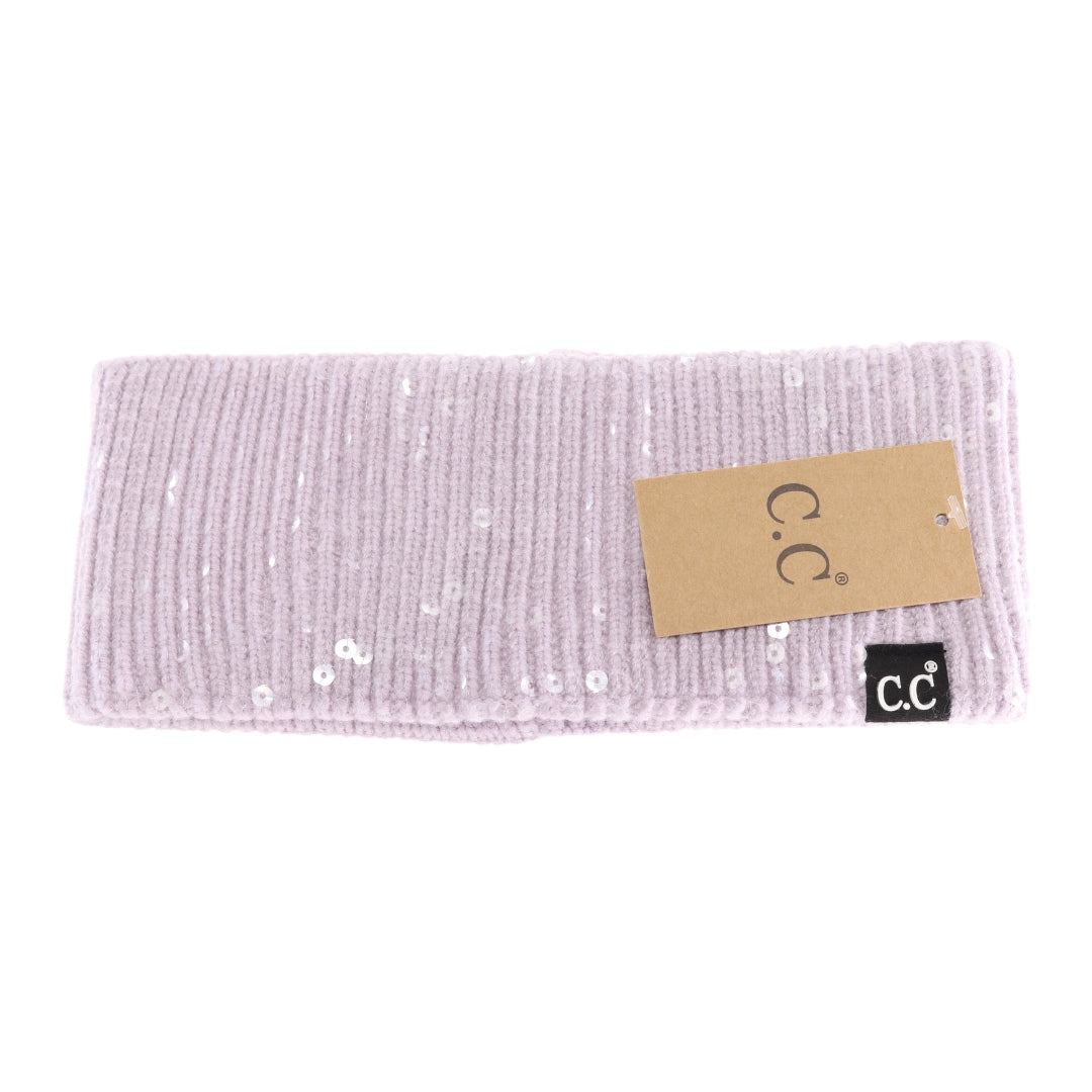 Allover Clear Sequin Head Wrap HWC0044