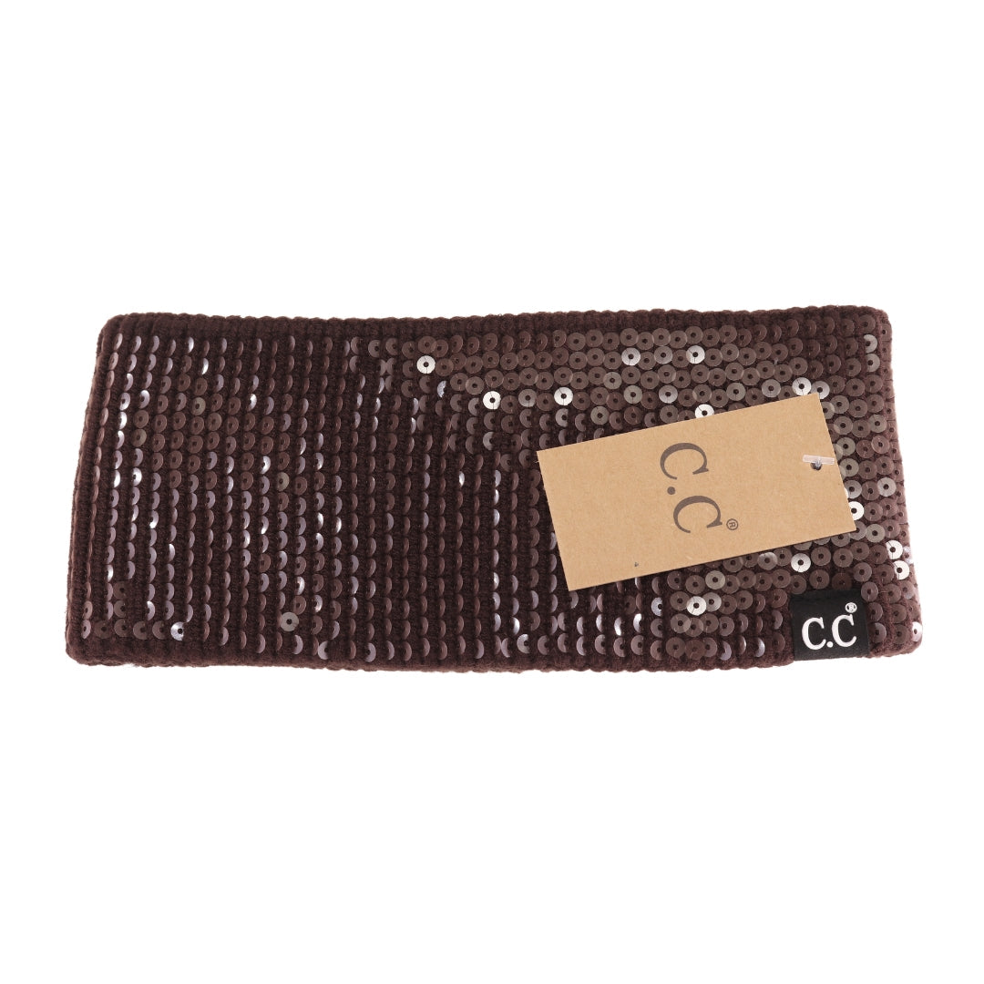 Allover Clear Sequin Head Wrap HWC0044