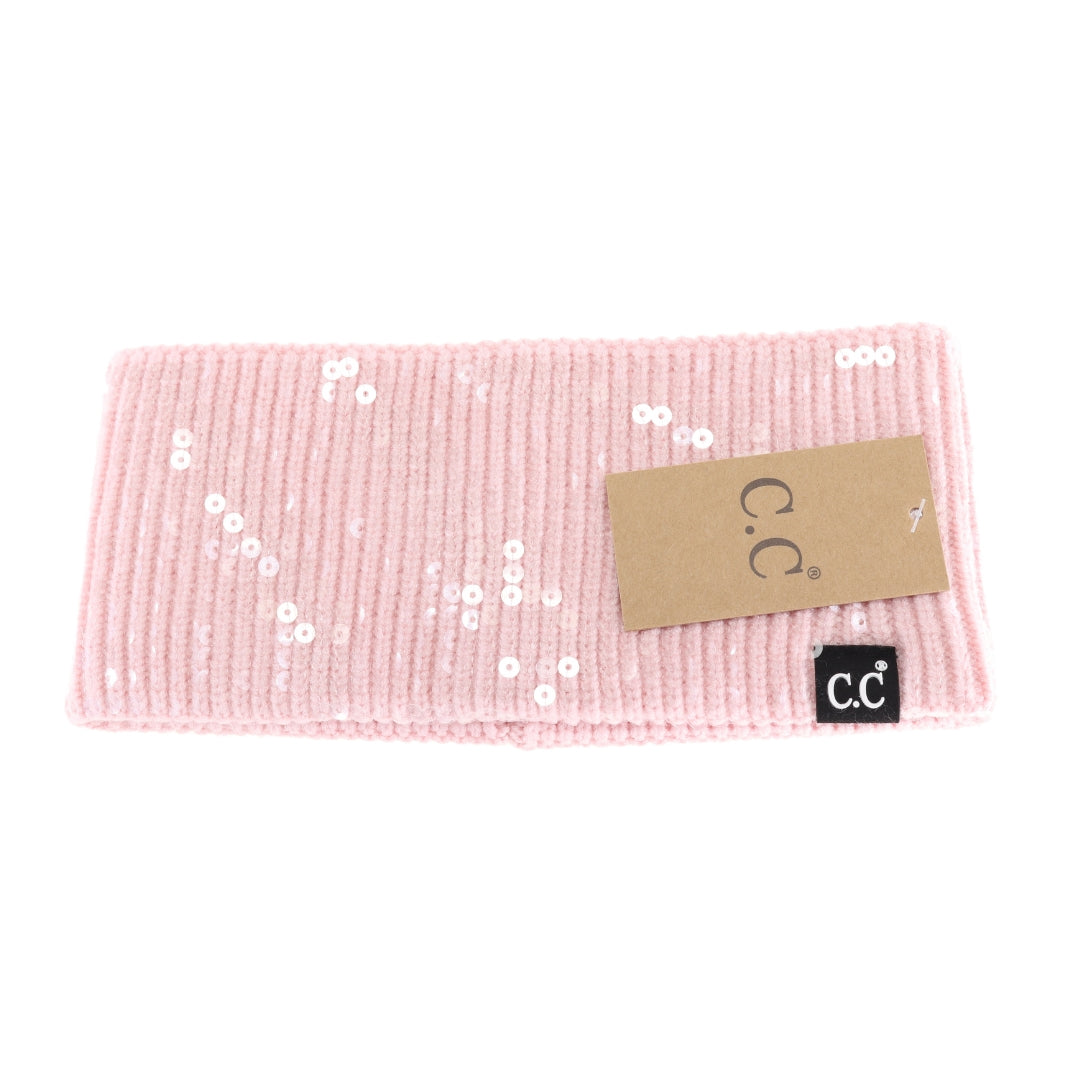 Allover Clear Sequin Head Wrap HWC0044