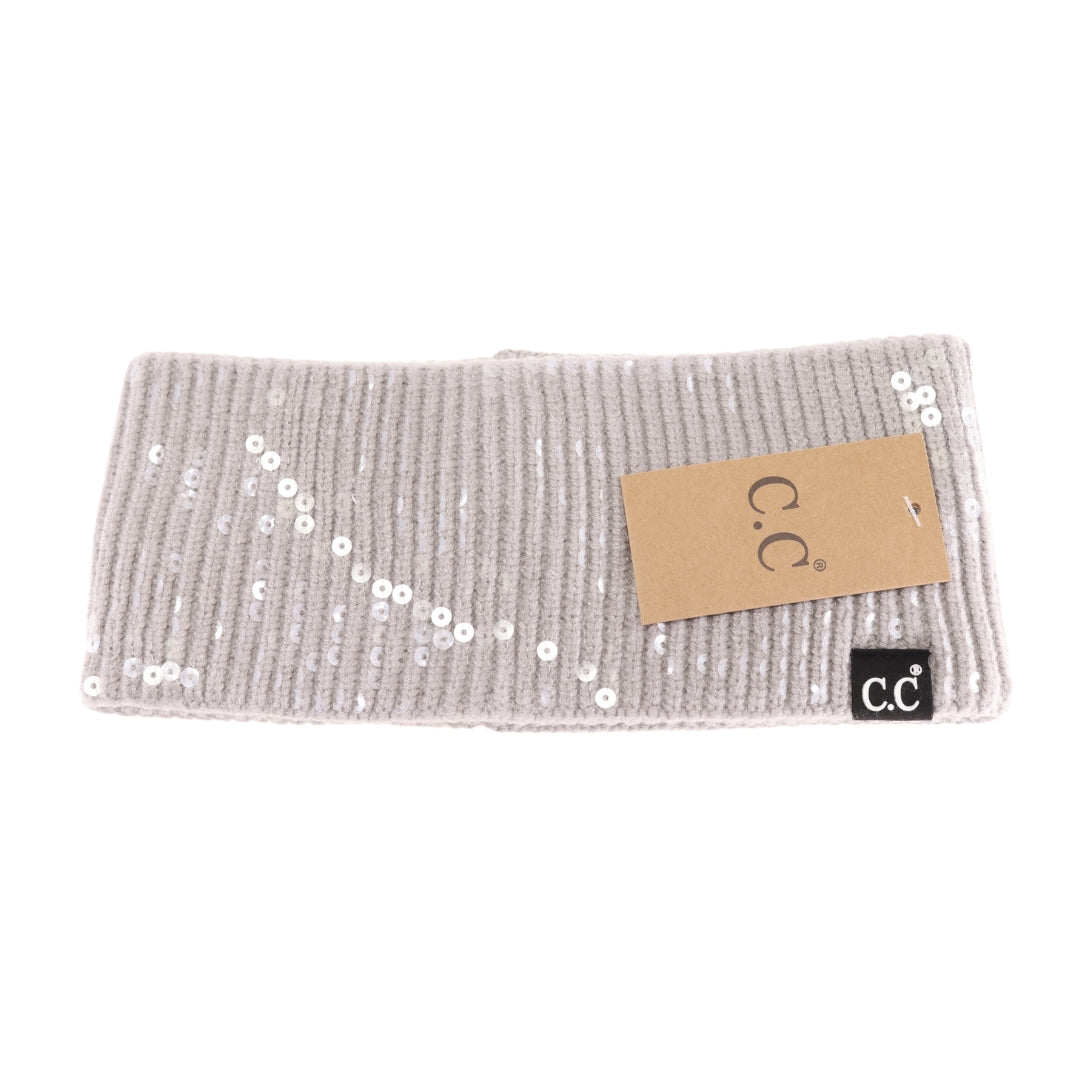 Allover Clear Sequin Head Wrap HWC0044