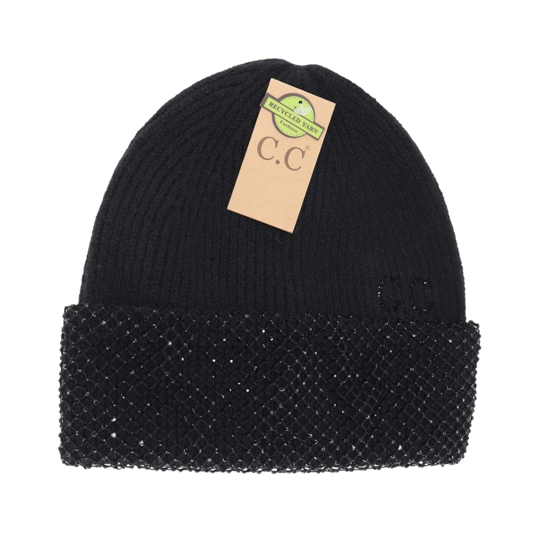 Rhinestone Net Cuff C.C Beanie HTE0013