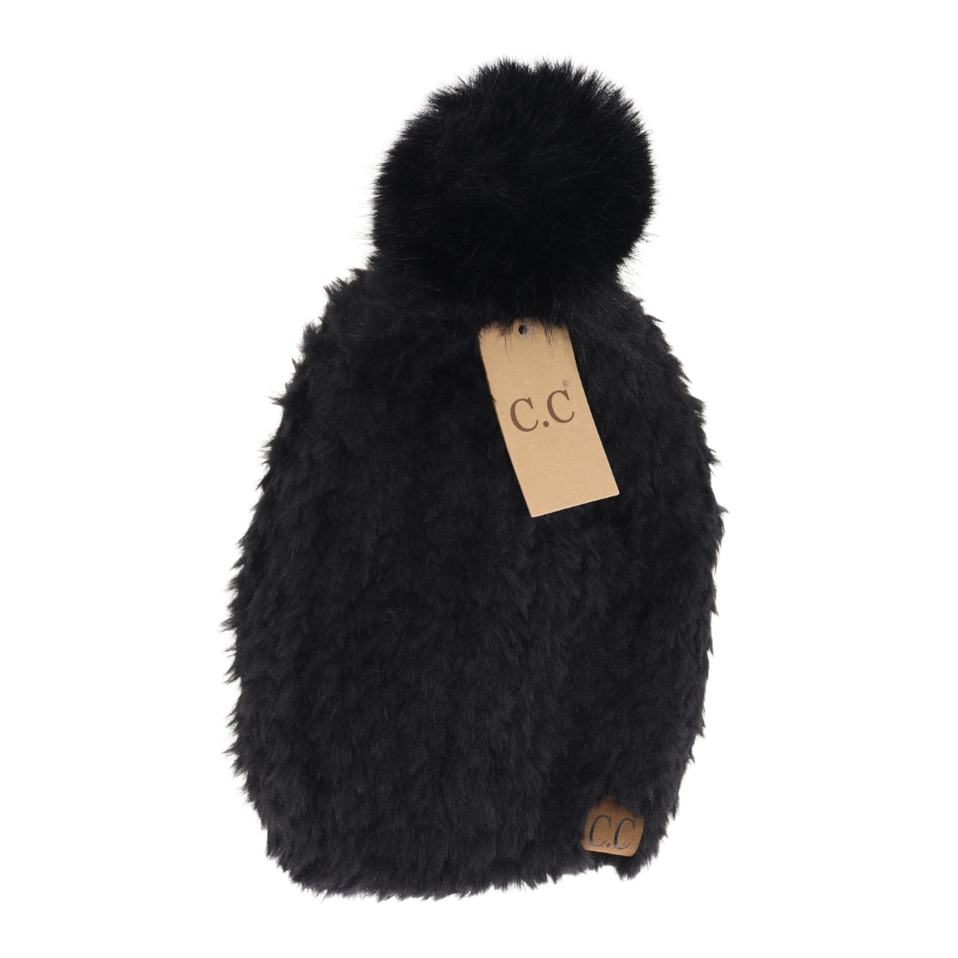 Allover Faux Fur Pom C.C Beanie HTE0004