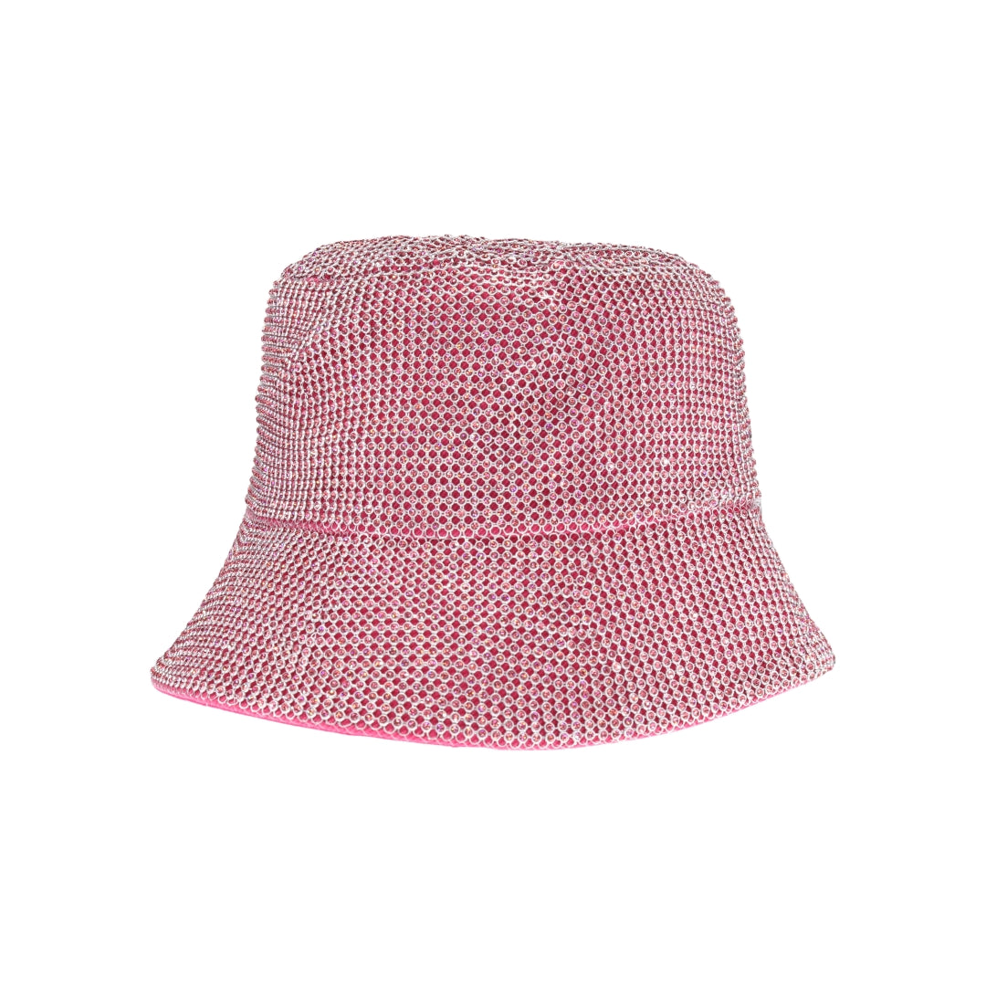 Allover Rhinestone C.C Bucket Hat BKB8051