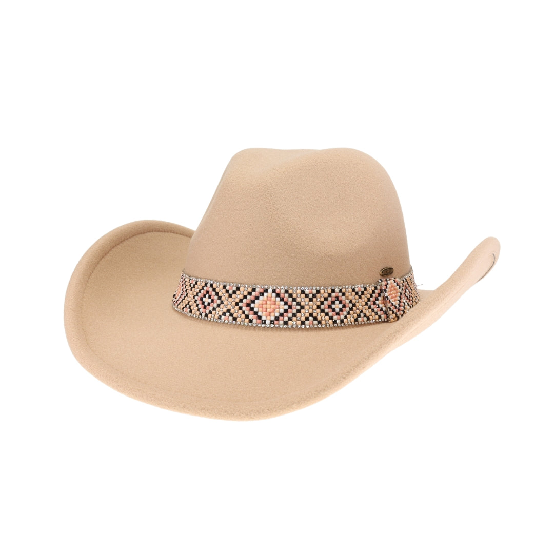 Las Cruces Vegan Fabric Cowboy Hat VCC0076