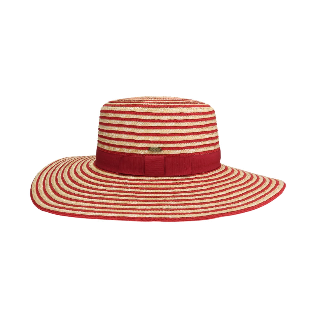 Stripe C.C Boater Sun Hat STH0033