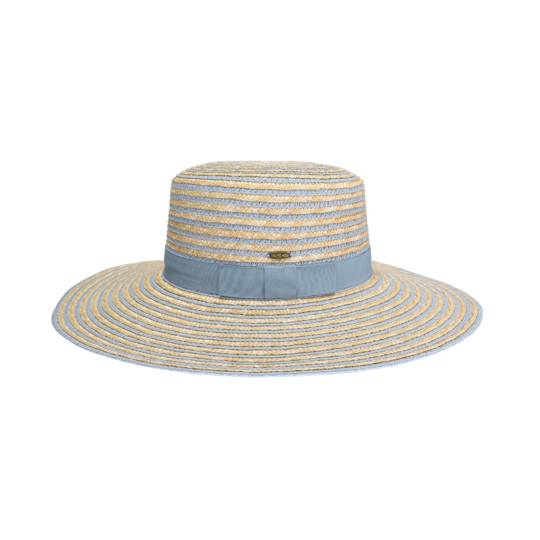 Stripe C.C Boater Sun Hat STH0033