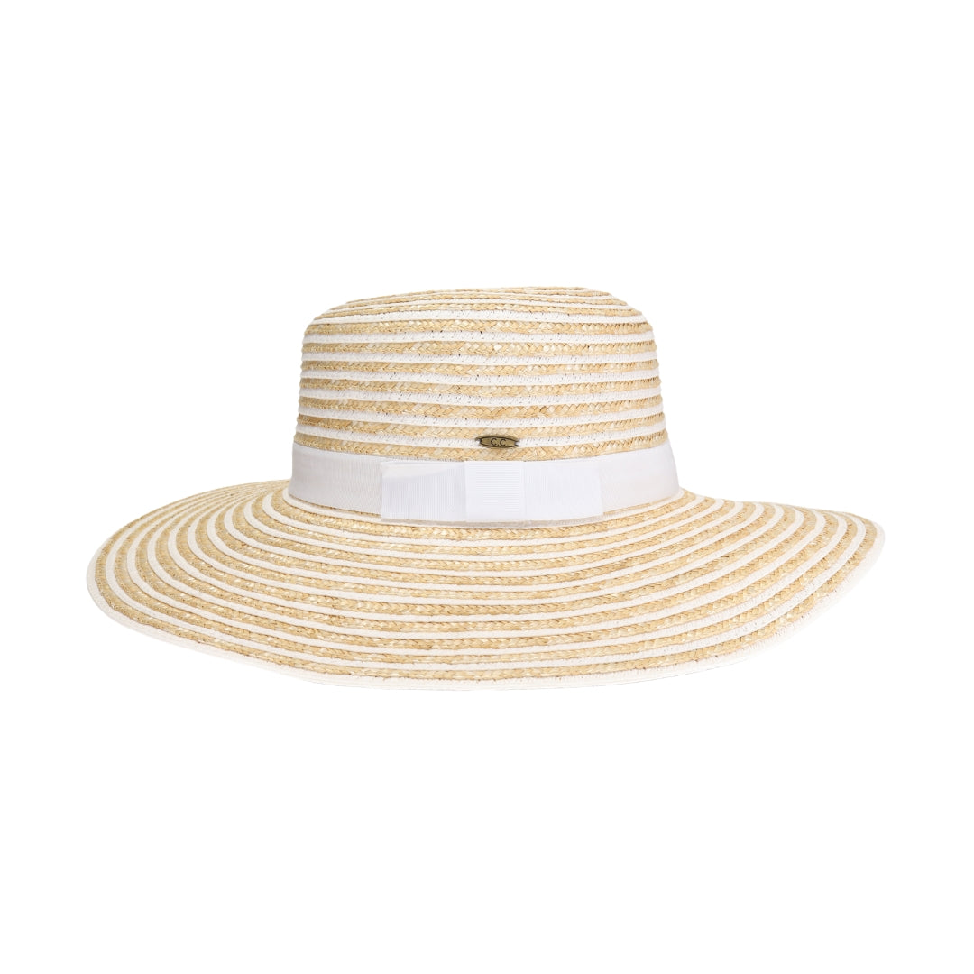 Stripe C.C Boater Sun Hat STH0033