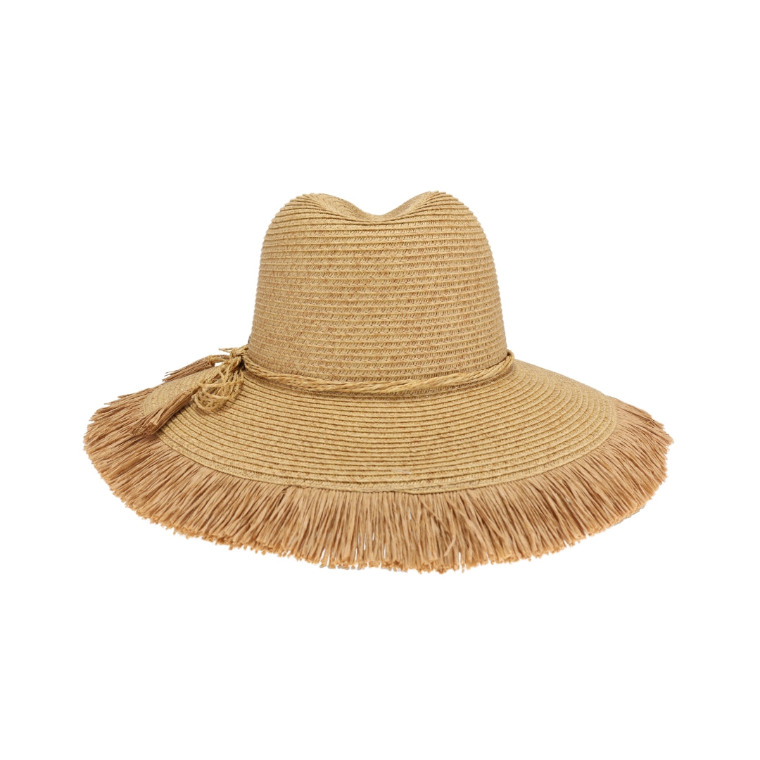 Fringe Trim C.C Panama Sun Hat STH0030