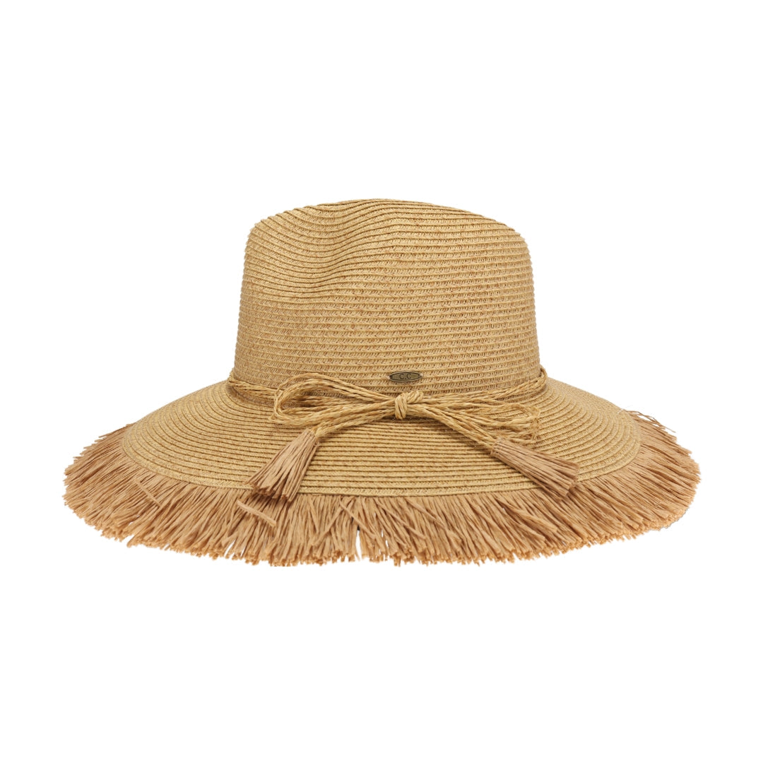 Fringe Trim C.C Panama Sun Hat STH0030