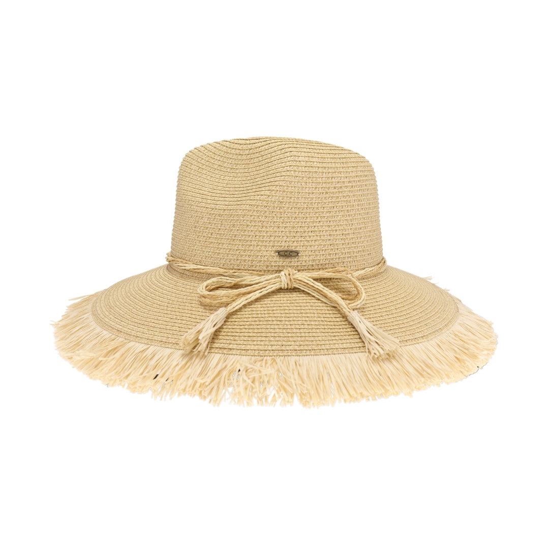 Fringe Trim C.C Panama Sun Hat STH0030