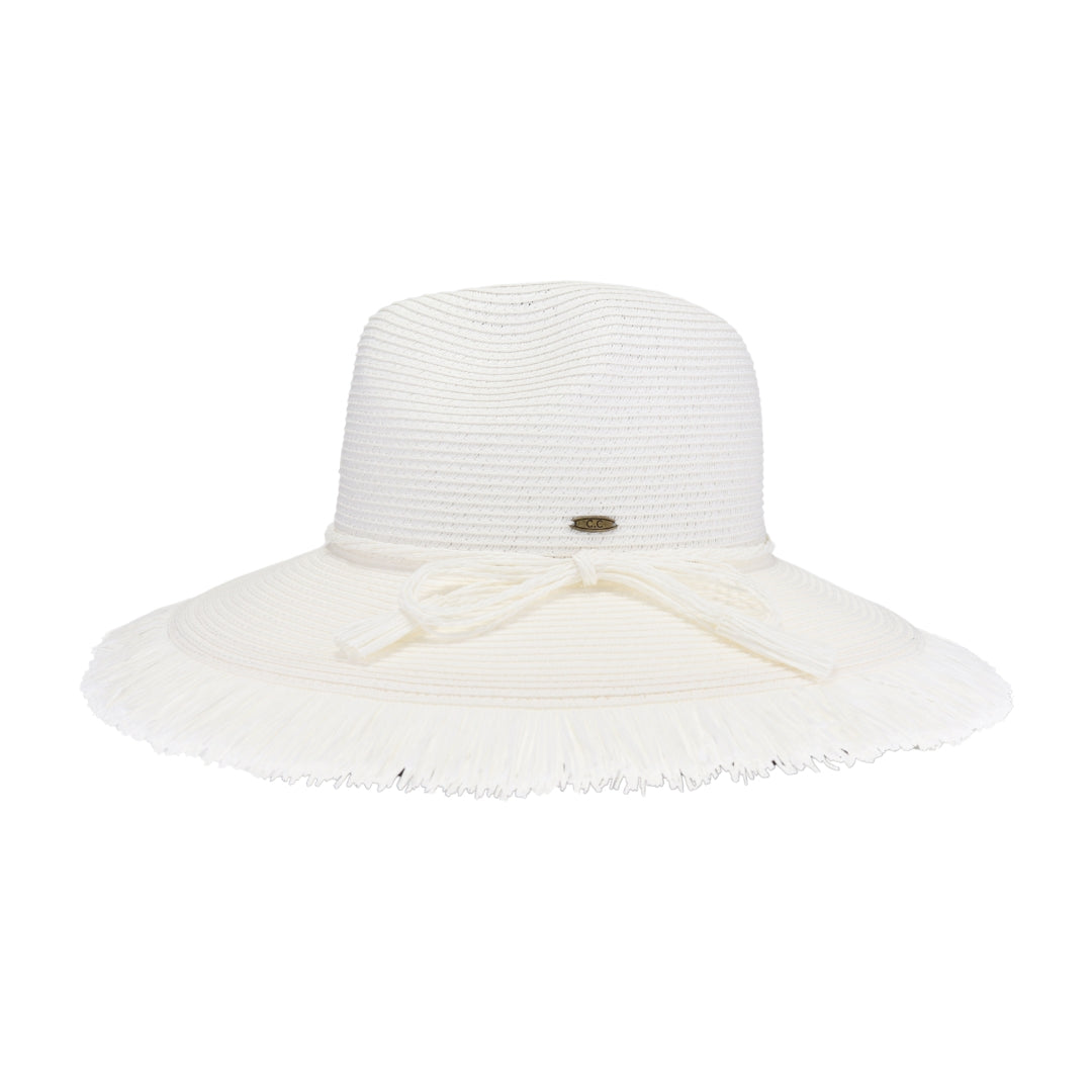 Fringe Trim C.C Panama Sun Hat STH0030