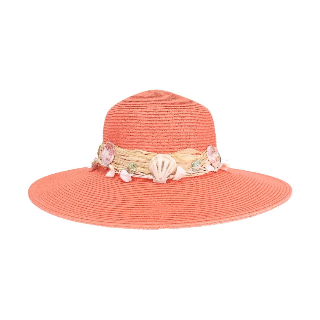 Shell Trim Wide Brim C.C Sun Hat STH0024