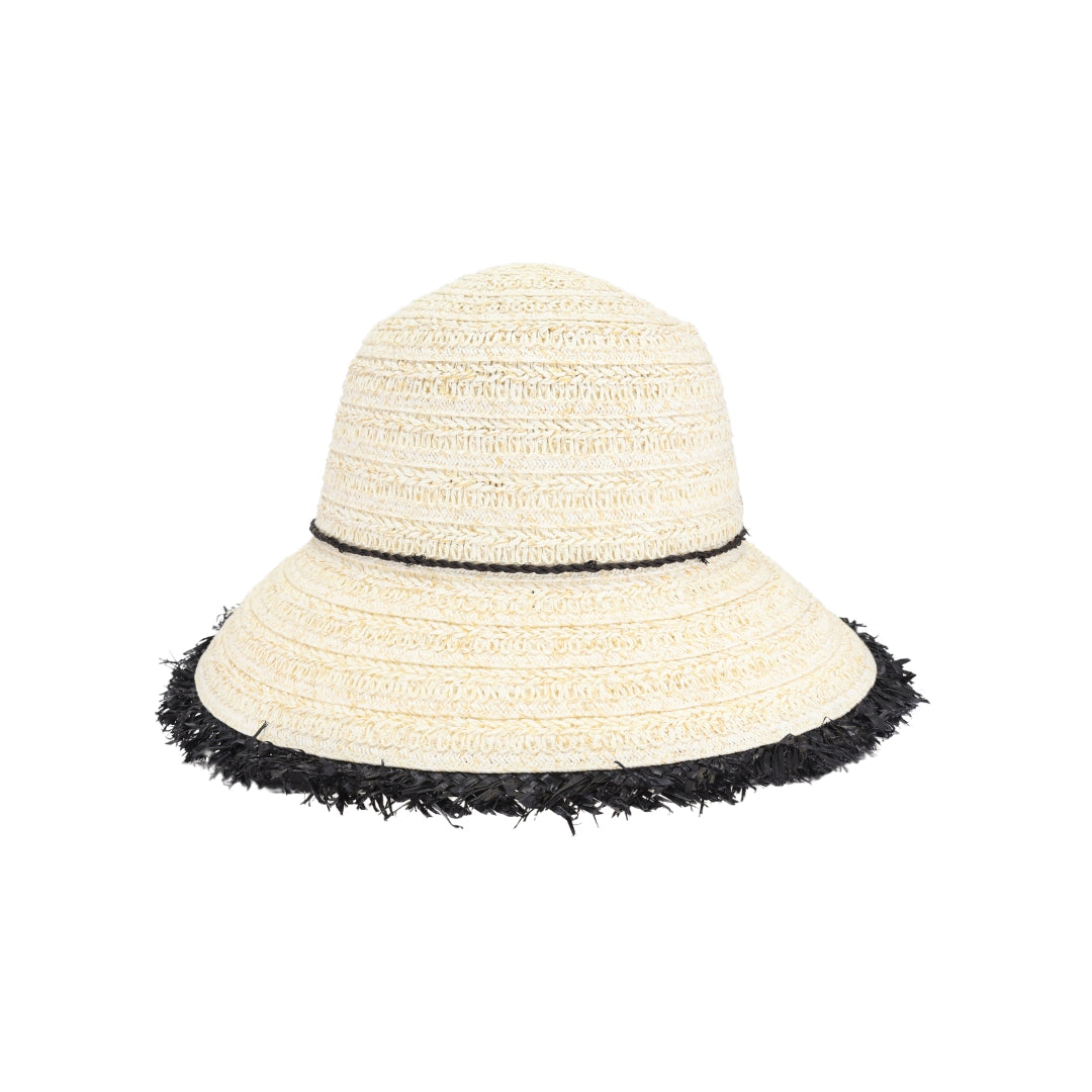 Fringe Trim Cloche C.C Sun Hat STH0032