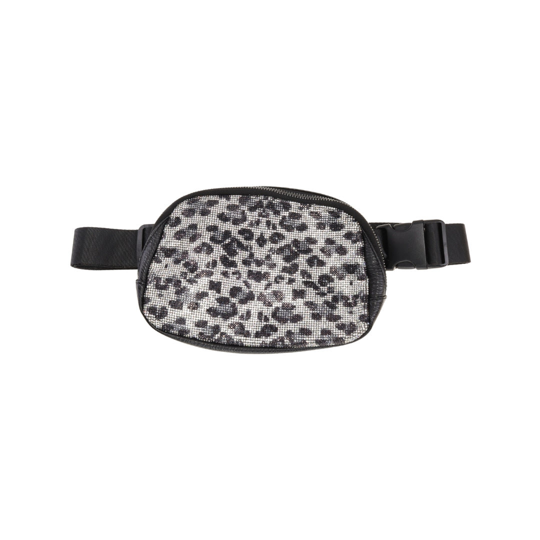 Animal Print Rhinestone C.C Belt Bag BGS4367