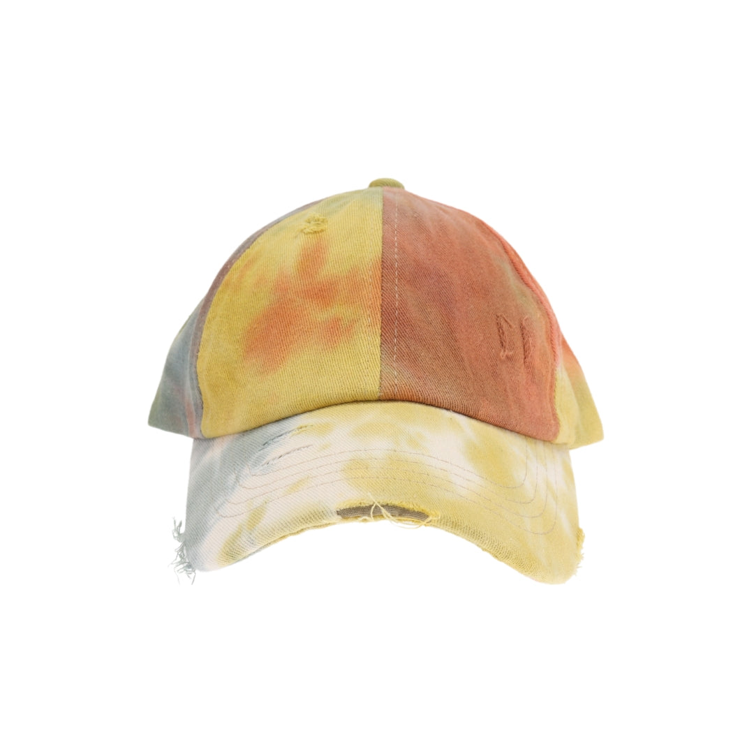 Tie Dye Criss-Cross High Ponytail CC Ball Cap BT791