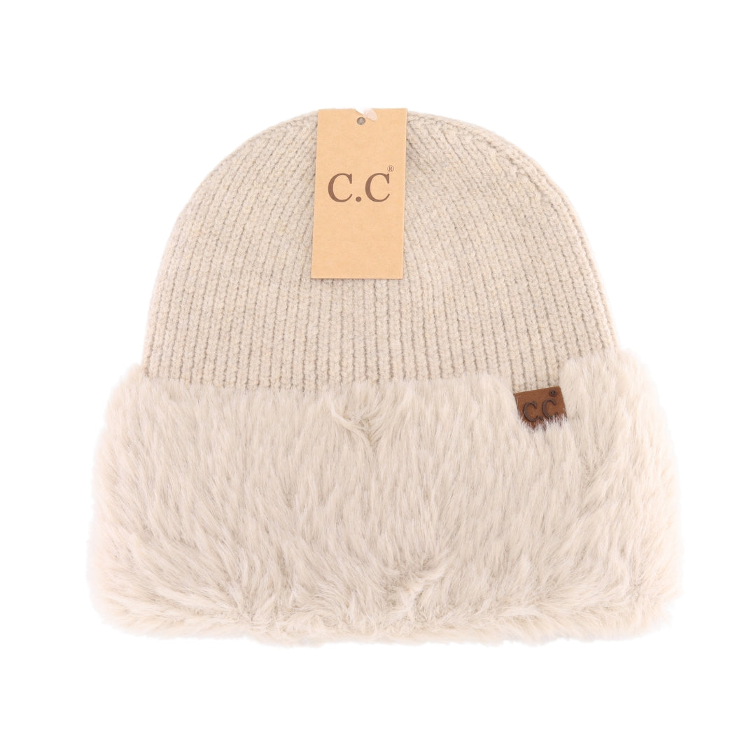 Faux Fur Cuff C.C Beanie HTE0105