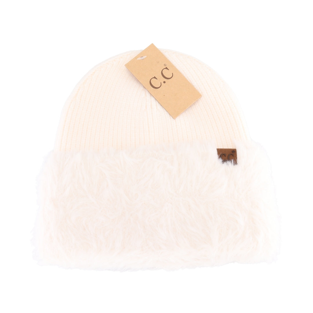 Faux Fur Cuff C.C Beanie HTE0105