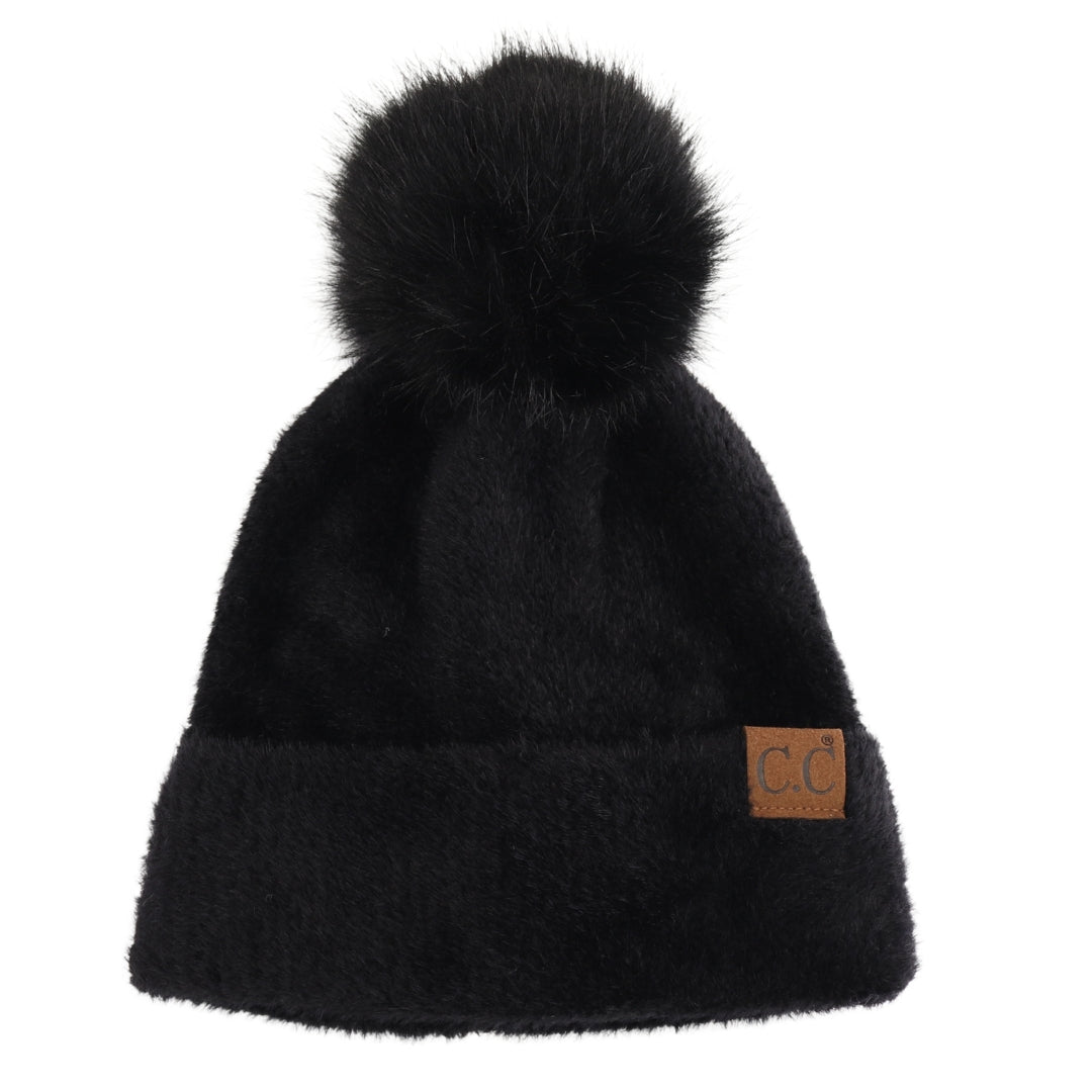 Plush Chenille Pom C.C Beanie HTC0038