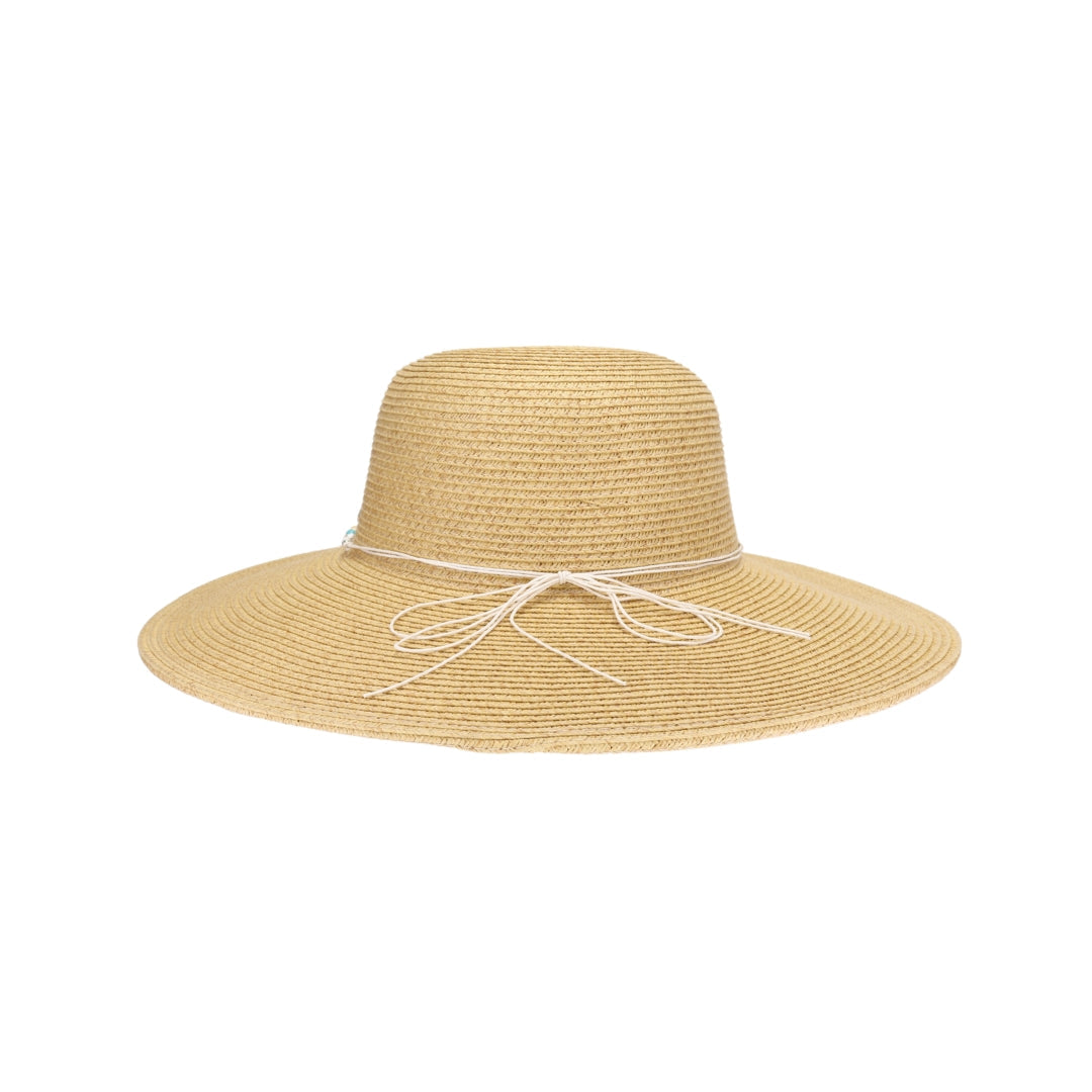 Shell & Bead Trim Wide Brim C.C Sunhat STH0039