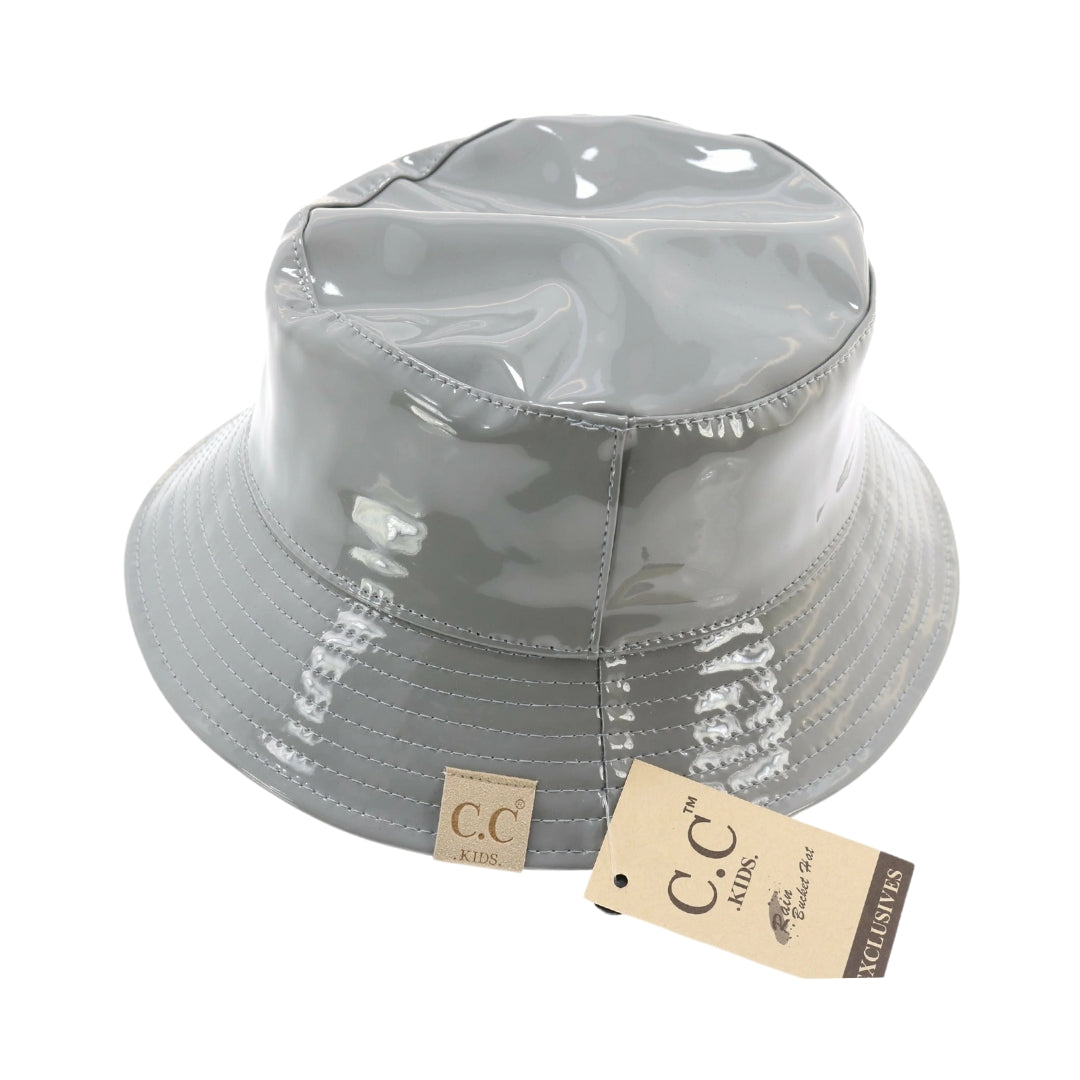 Kids Shiny Rain Bucket C. C Hat KIDS2182