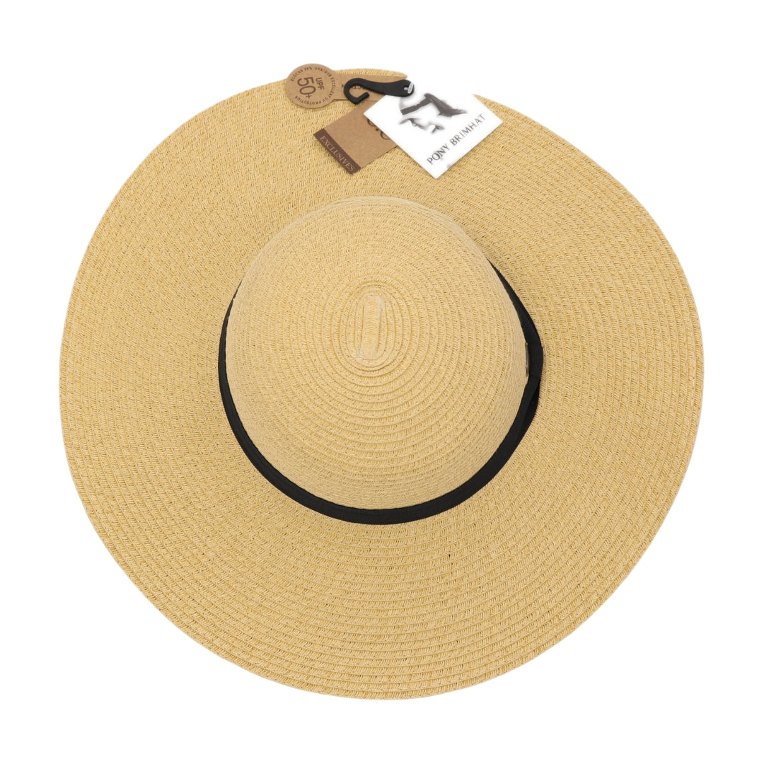 Floppy Wide Brim Hat with Ponytail Opening ST2027