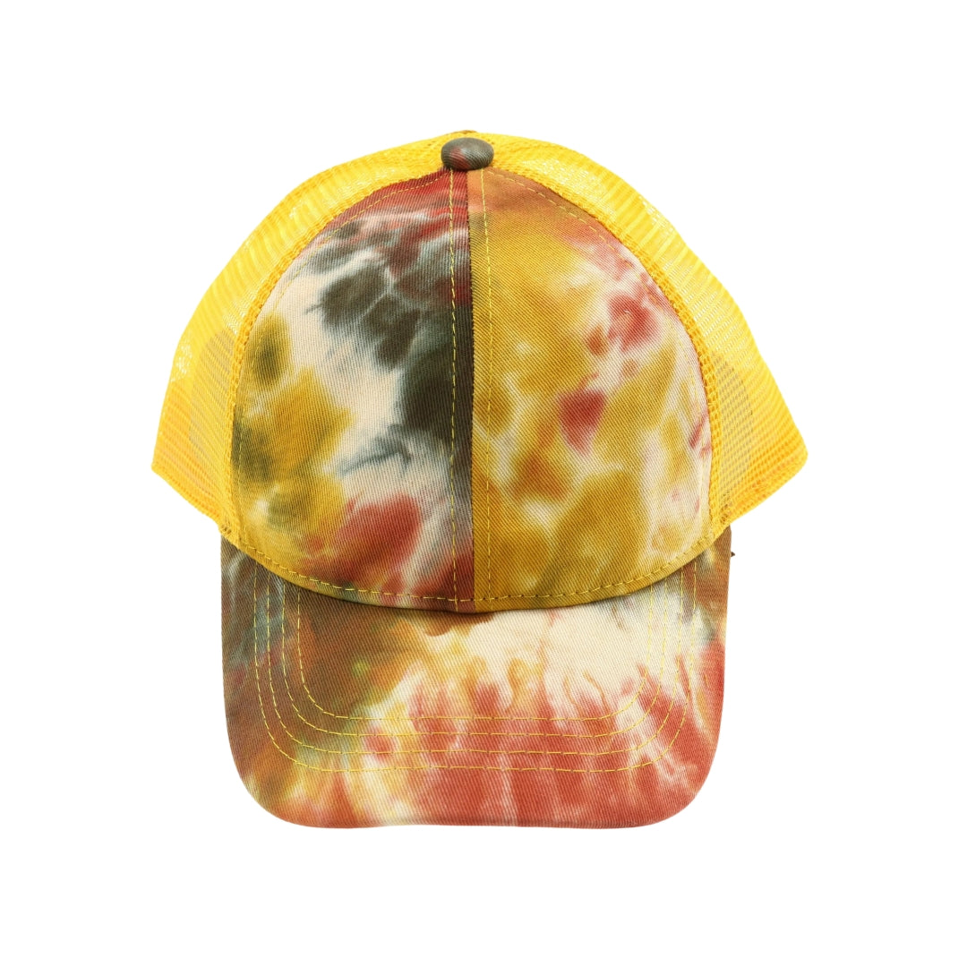 Tie Dye High Ponytail Mesh Back CC Ball Cap BT2164