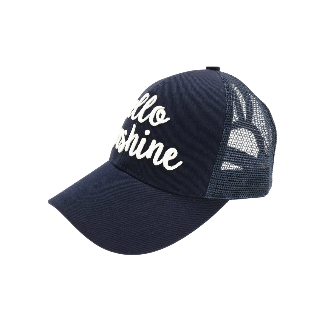 Hello Sunshine Embroidered Mesh Back High Ponytail CC Ball Cap BT10-HS