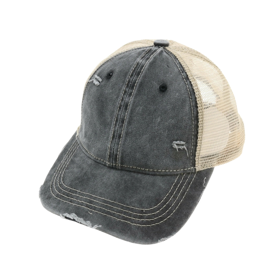 Washed Mesh Back Cotton Classic CC Ballcap BA912