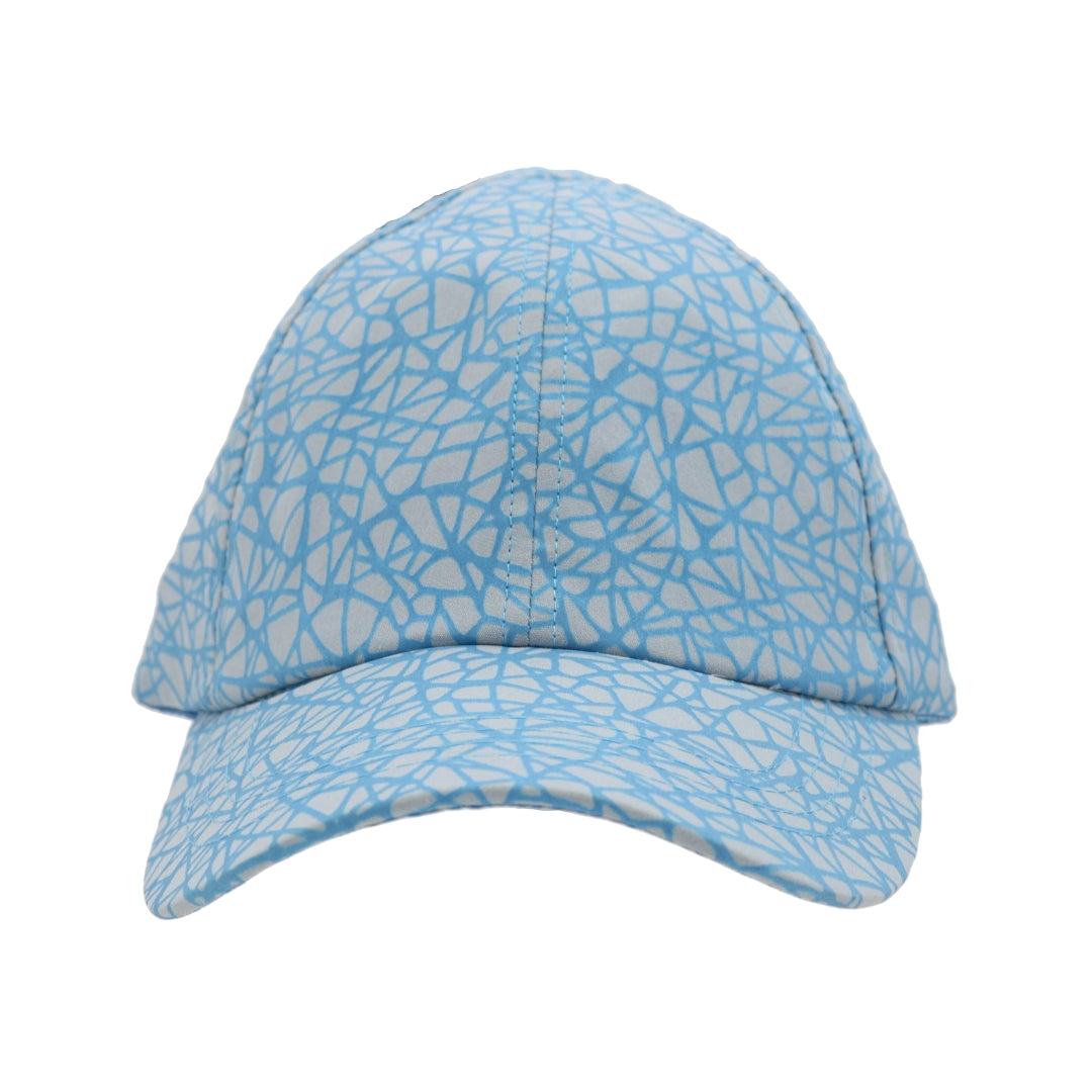 Reflective Geometric Print Athleisure CC High Pony Ball Cap BT784