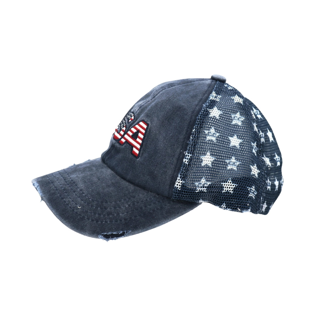 Distressed USA Patch Star CC Ball Cap BA921