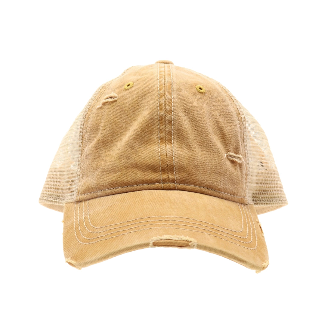 Washed Mesh Back Cotton Classic CC Ballcap BA912