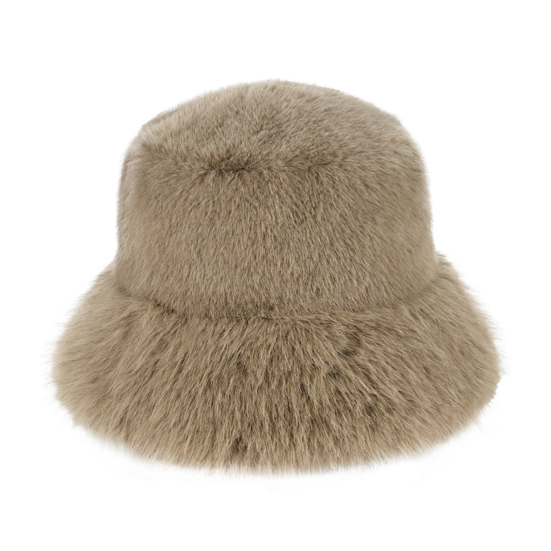 Thick Faux Fur C.C Bucket Hat BKE0156