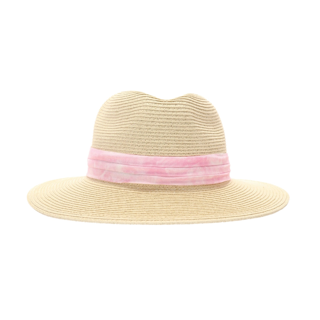 Tie Dye Band Straw Panama Hat ST850