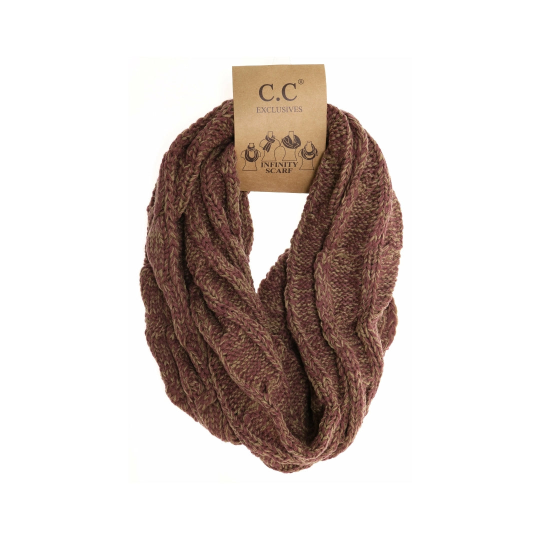 Two-Tone CC Infinity Scarf CA800