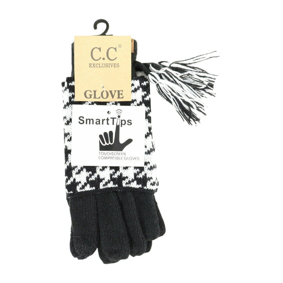 Houndstooth Cuffed CC Gloves CG12