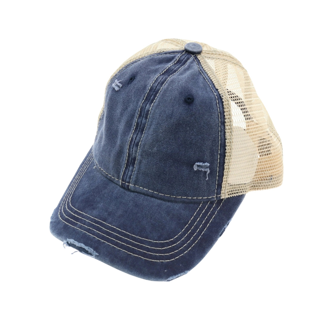 Washed Mesh Back Cotton Classic CC Ballcap BA912