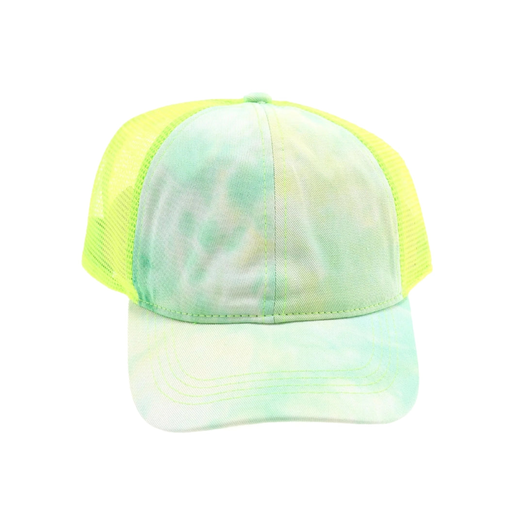 Tie Dye High Ponytail Mesh Back CC Ball Cap BT2164