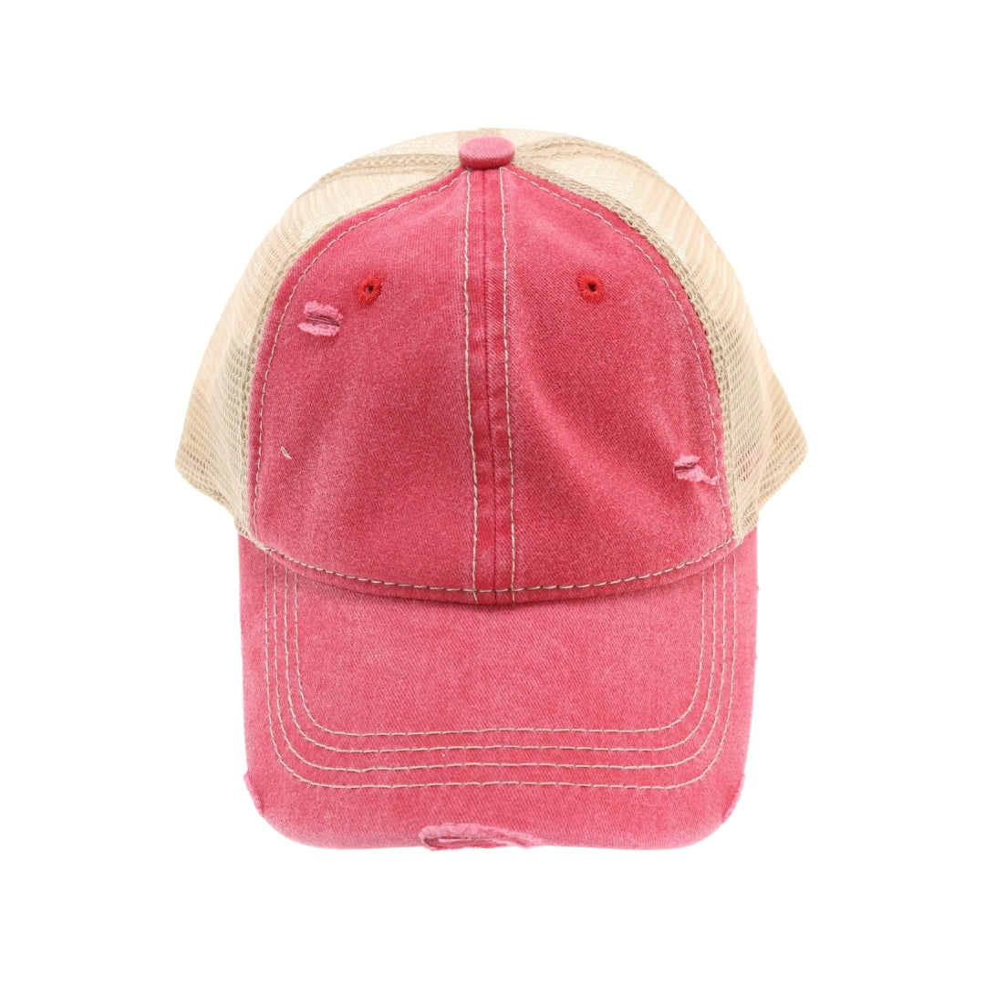 Washed Mesh Back Cotton Classic CC Ballcap BA912