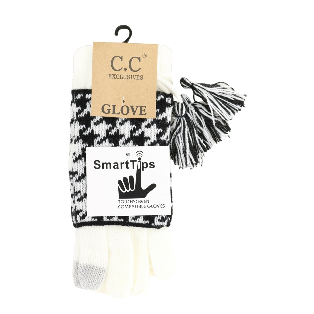 Houndstooth Cuffed CC Gloves CG12