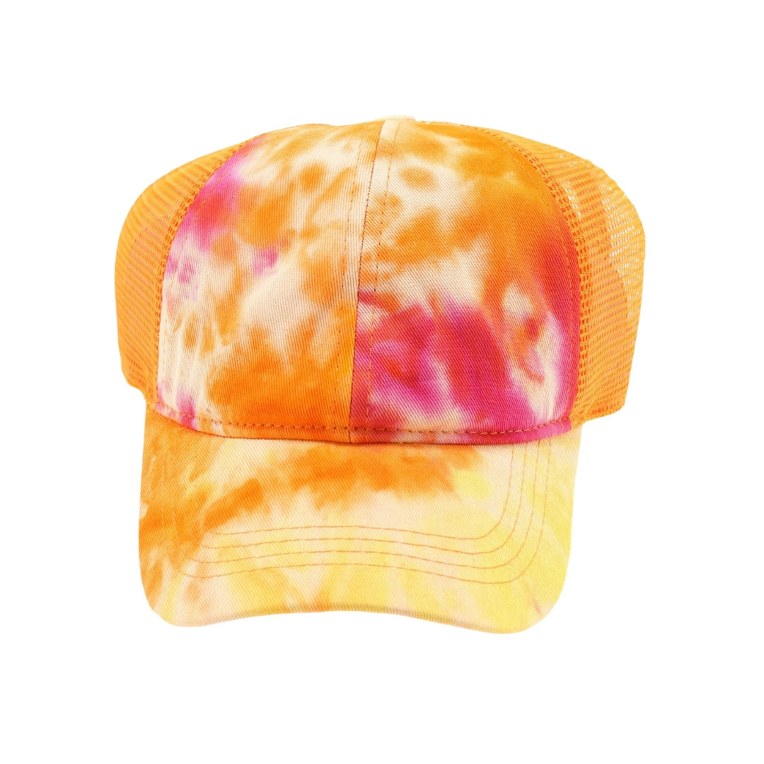 Tie Dye High Ponytail Mesh Back CC Ball Cap BT2164