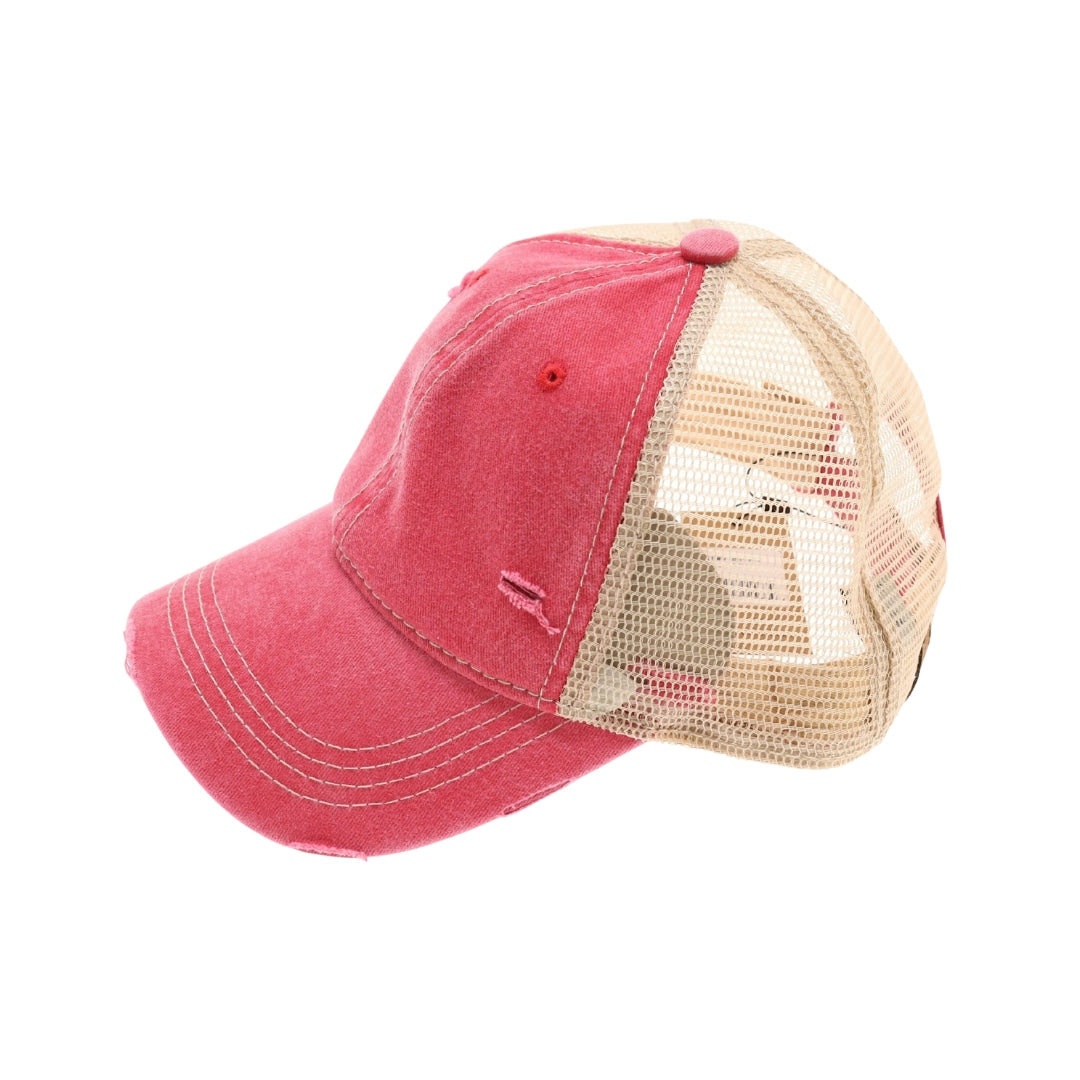 Washed Mesh Back Cotton Classic CC Ballcap BA912