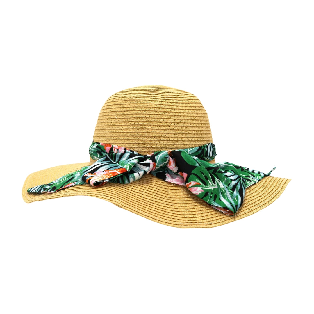 Tropical Pull Through Sash Sunhat ST3017