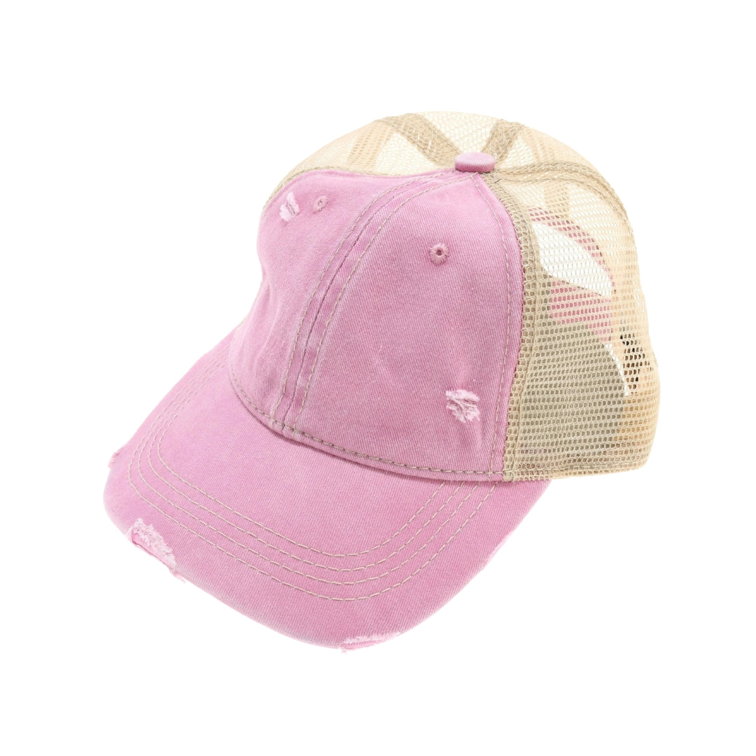 Washed Mesh Back Cotton Classic CC Ballcap BA912