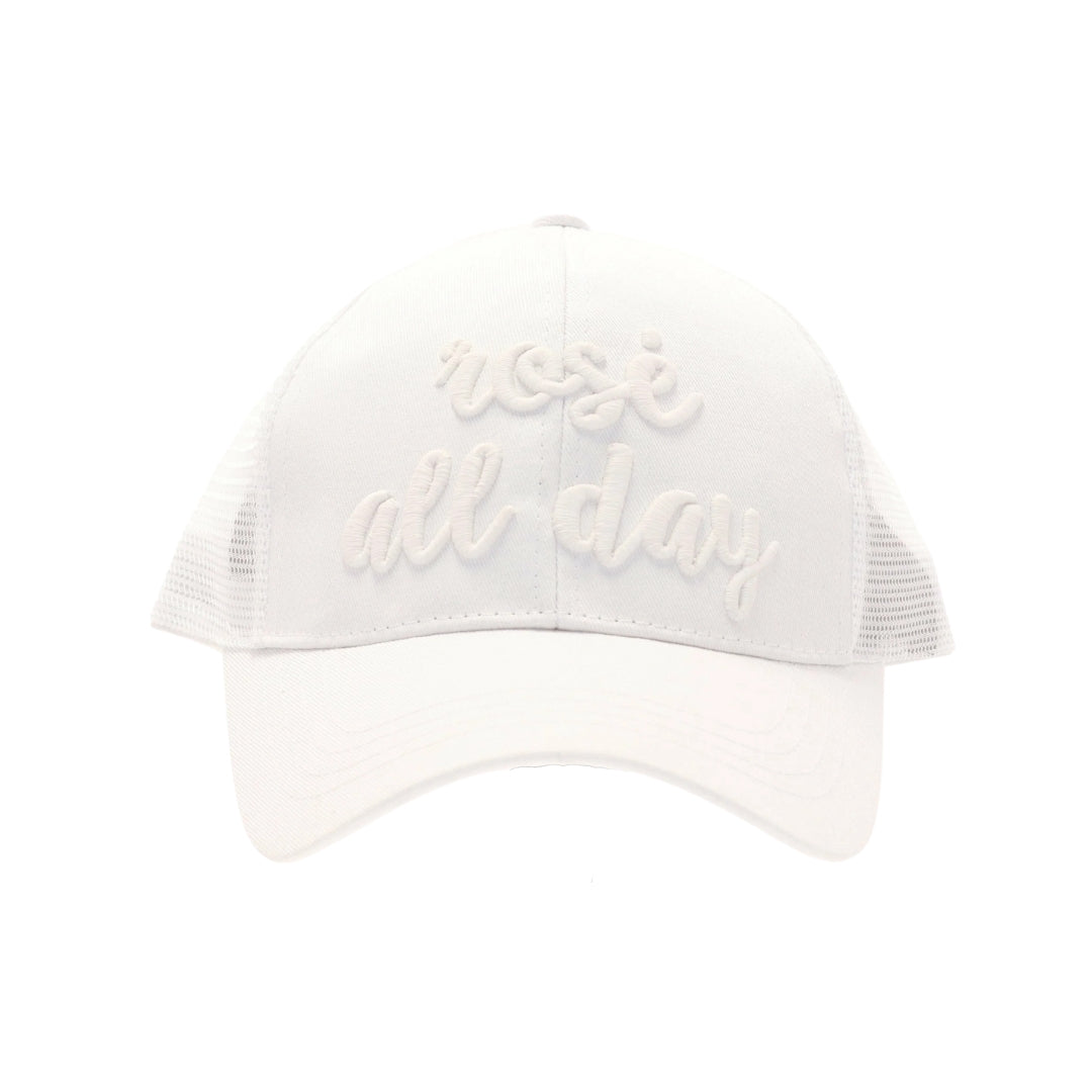 Rose All Day Embroidered High Ponytail CC Ball Cap BT10-RAD