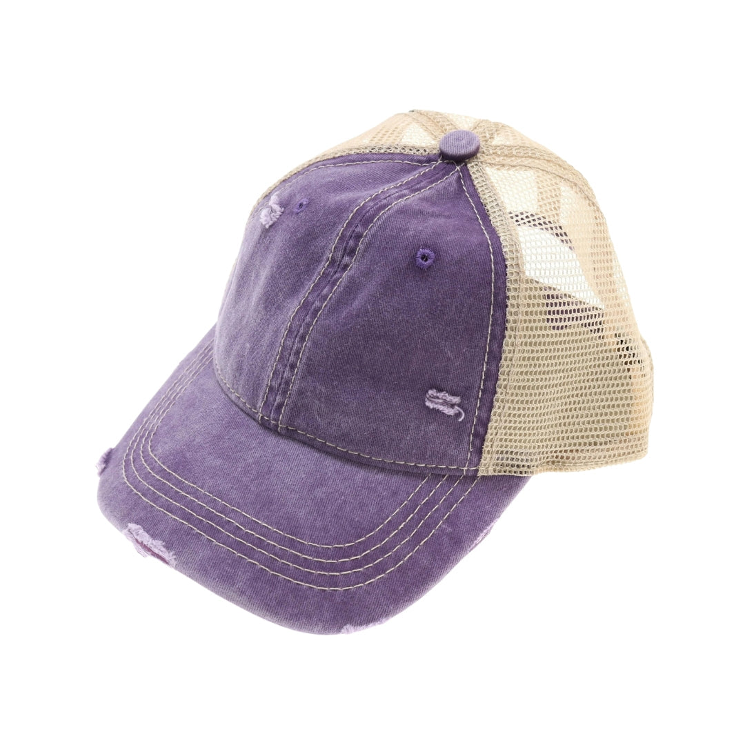 Washed Mesh Back Cotton Classic CC Ballcap BA912