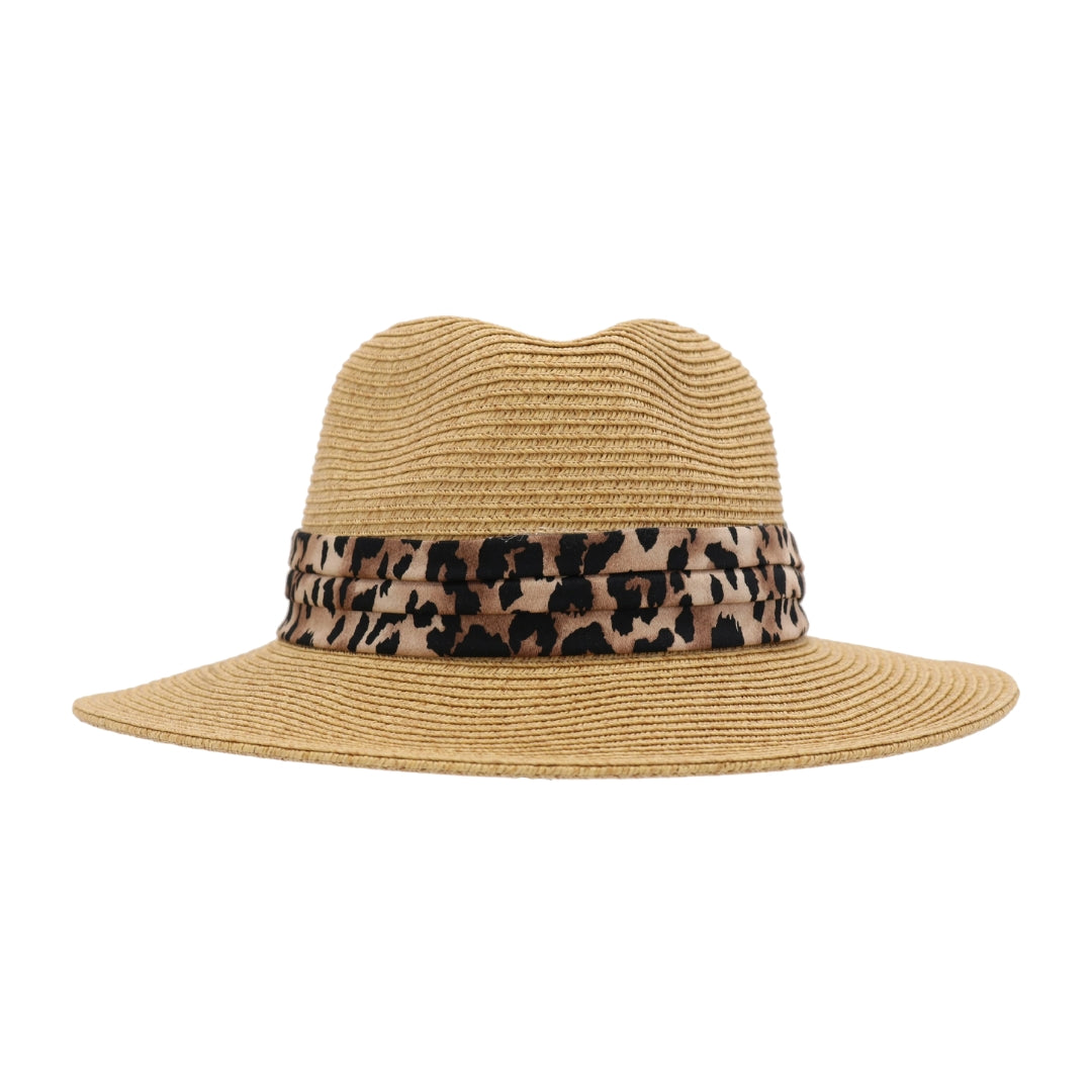 Fedora with Leopard Printed Band ST821