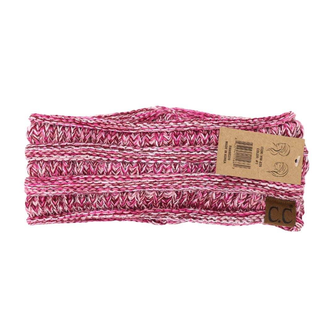 Four Tone Ribbed Knit Headwrap HW826