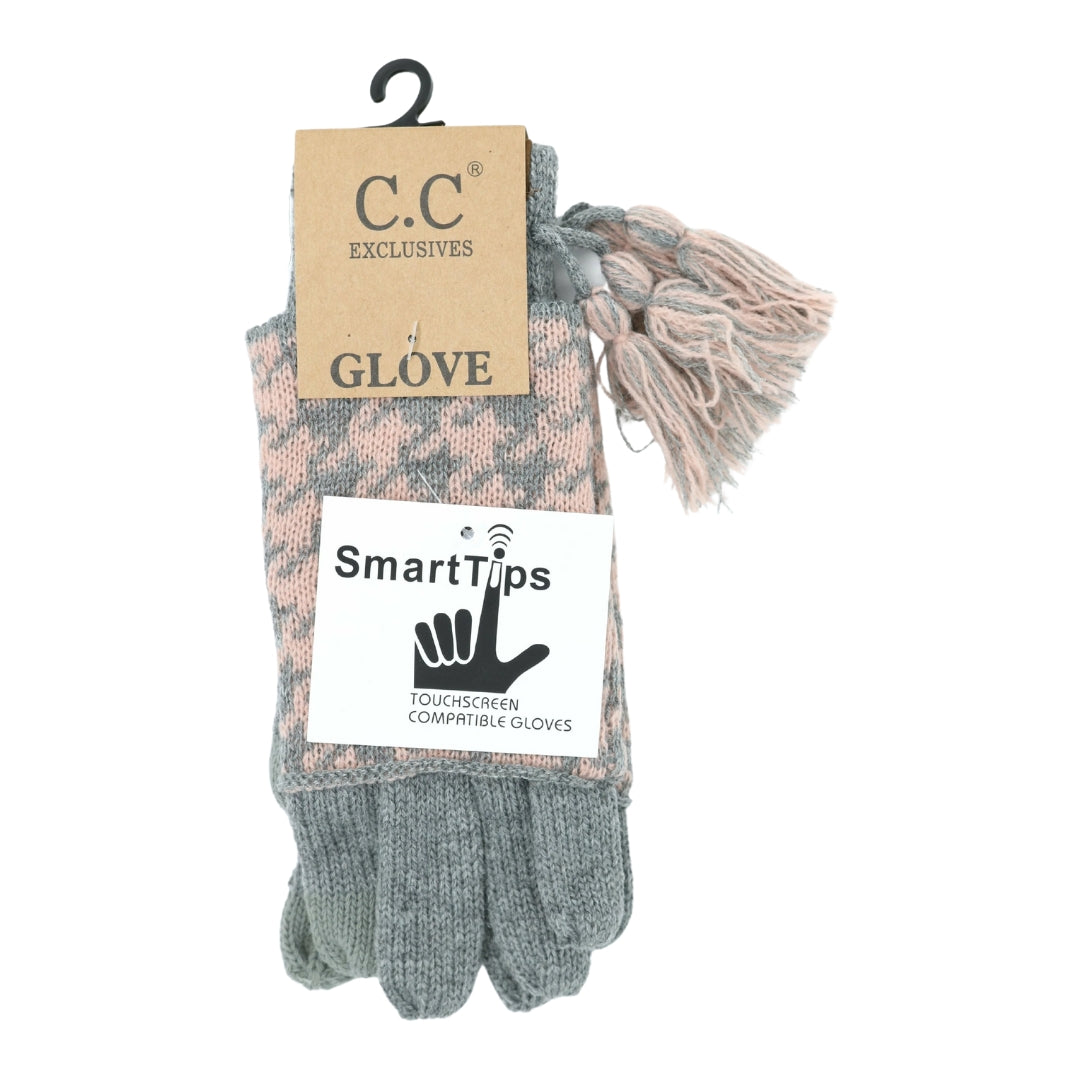 Houndstooth Cuffed CC Gloves CG12