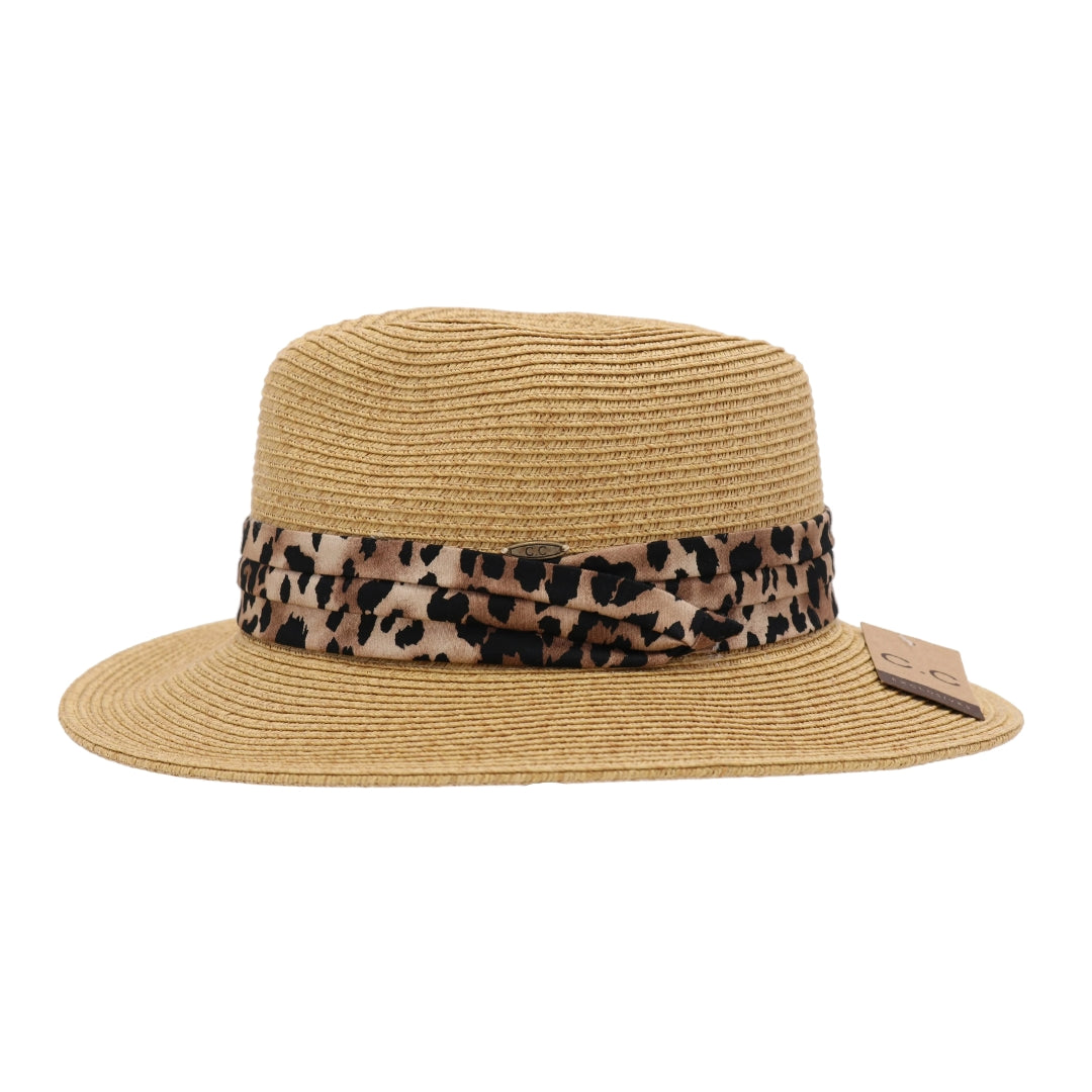 Fedora with Leopard Printed Band ST821